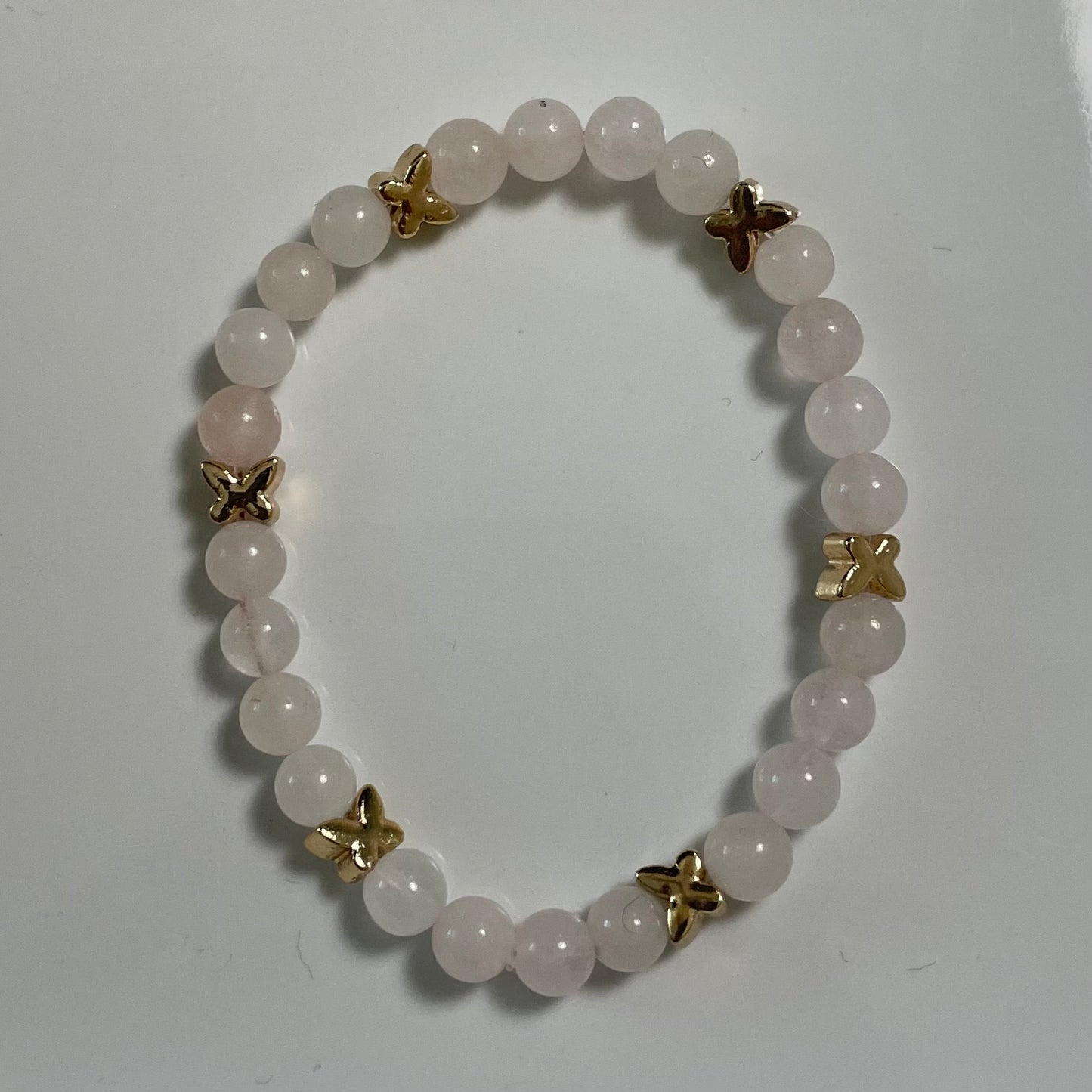 Aura Butterfly Bracelet: Rose Quartz