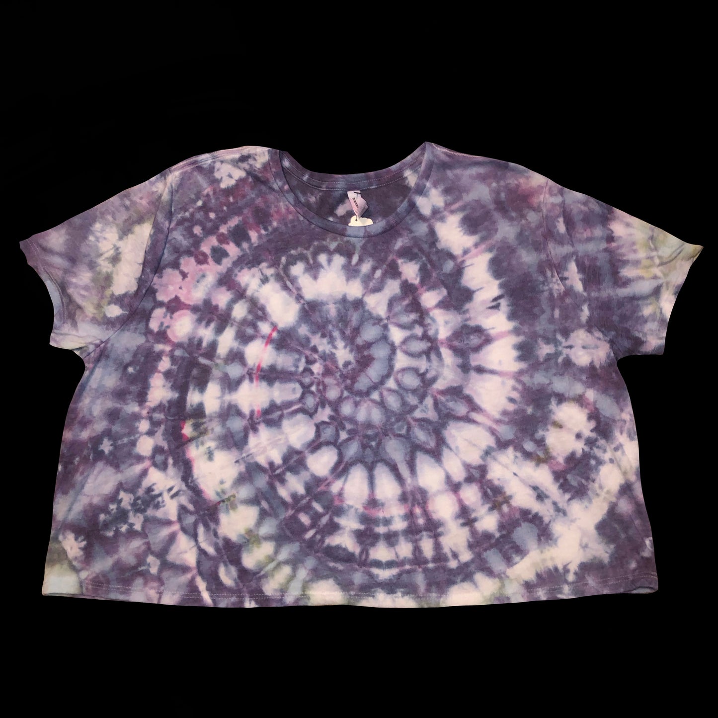 2XL cropped tee: handmade tie-dye