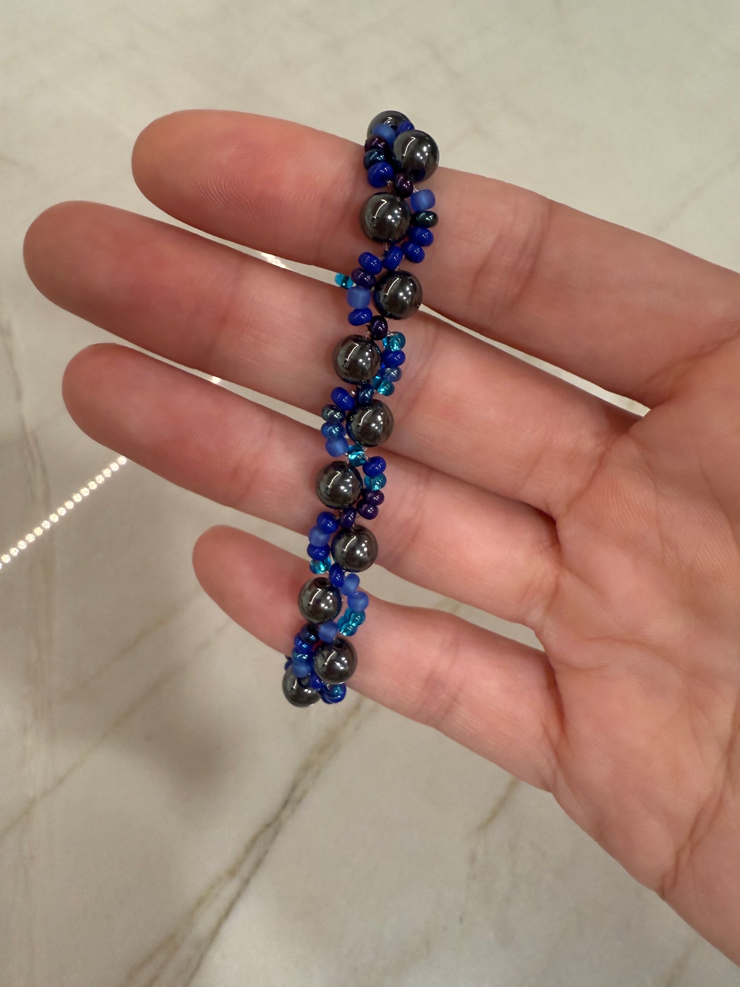 Wavy Bracelet: Hematite 1