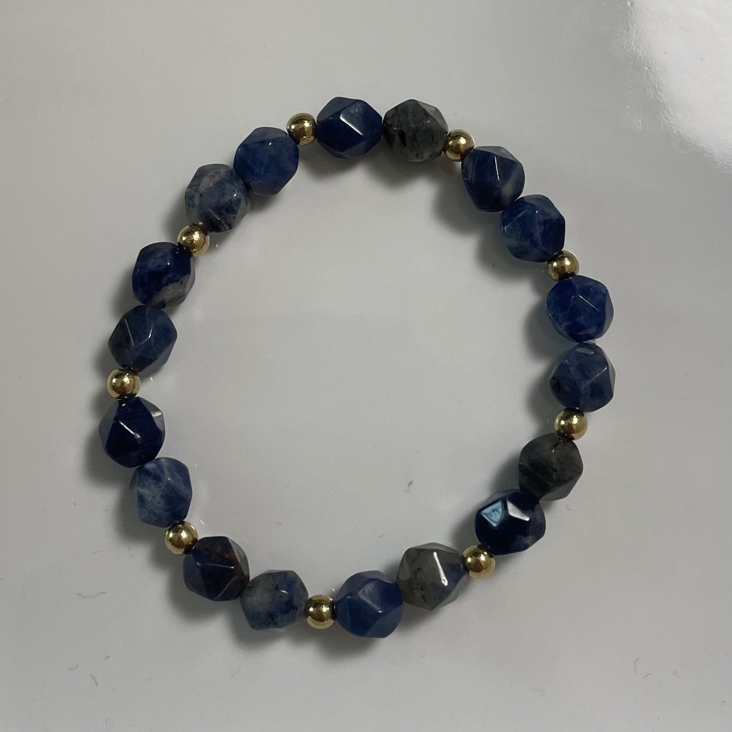 Aura Faceted Bracelet: Sodalite