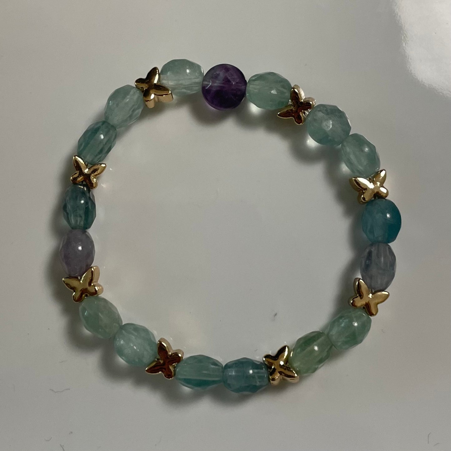Aura Butterfly Bracelet: Fluorite