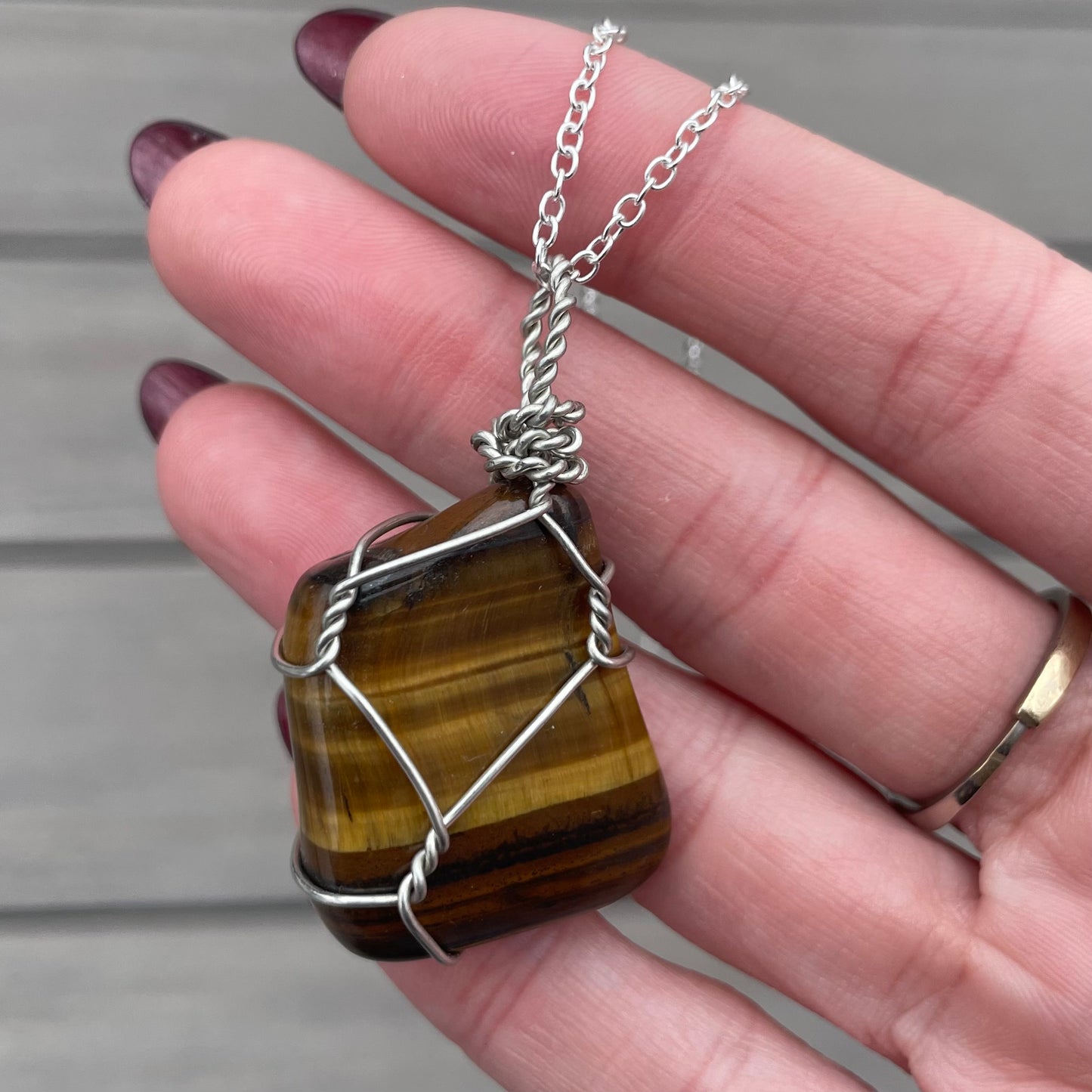 Tumbled Tiger's Eye Necklace