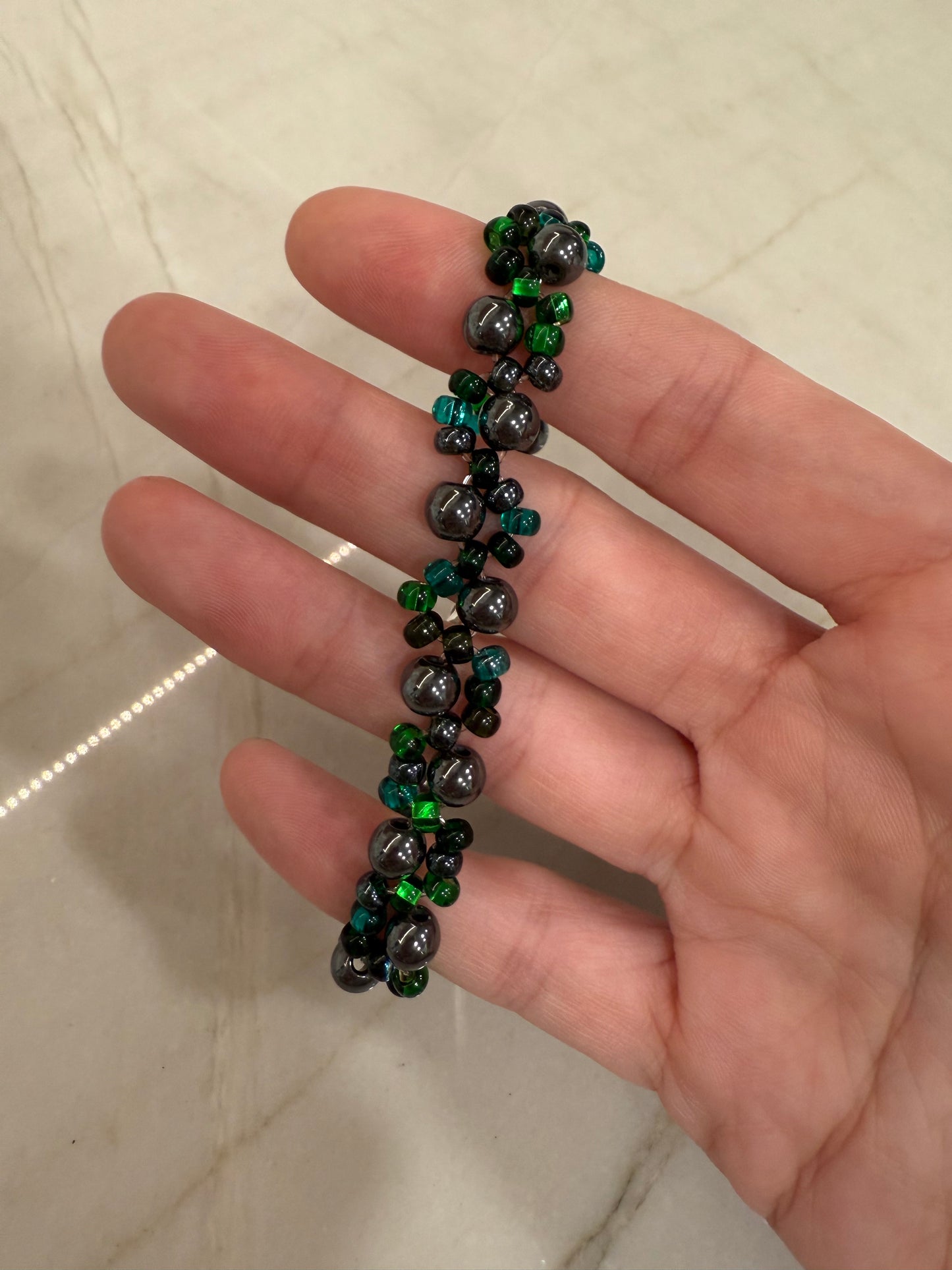 Wavy Bracelet: Hematite 2