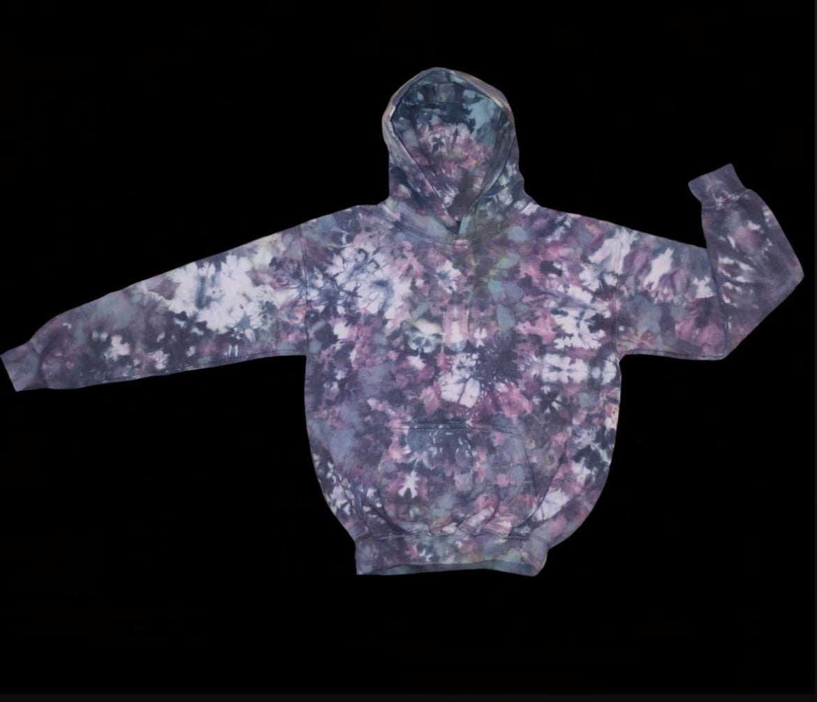 Youth M (10-12) hoodie: handmade tie-dye