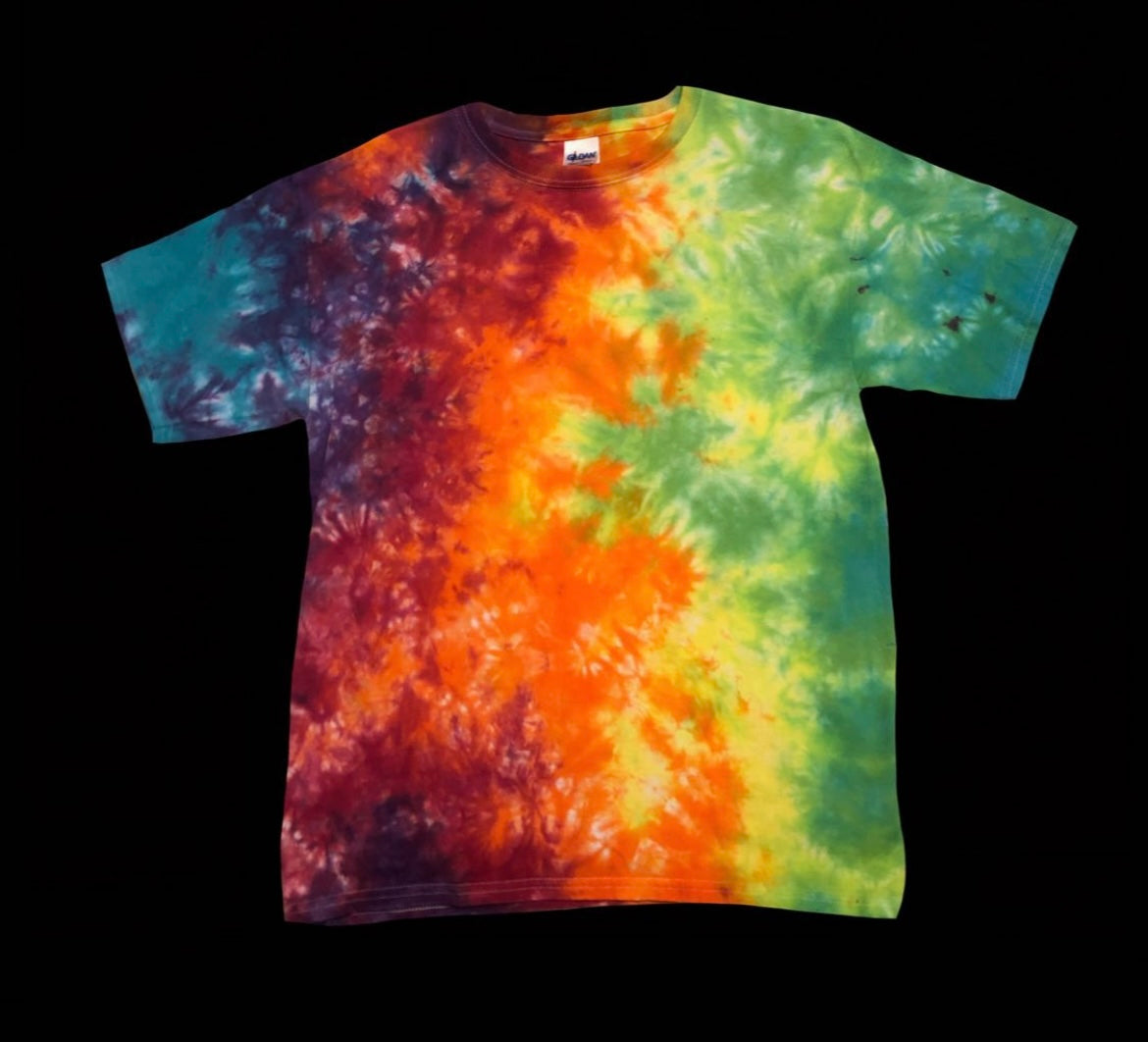 Youth XL (18-20) tee: handmade tie-dye
