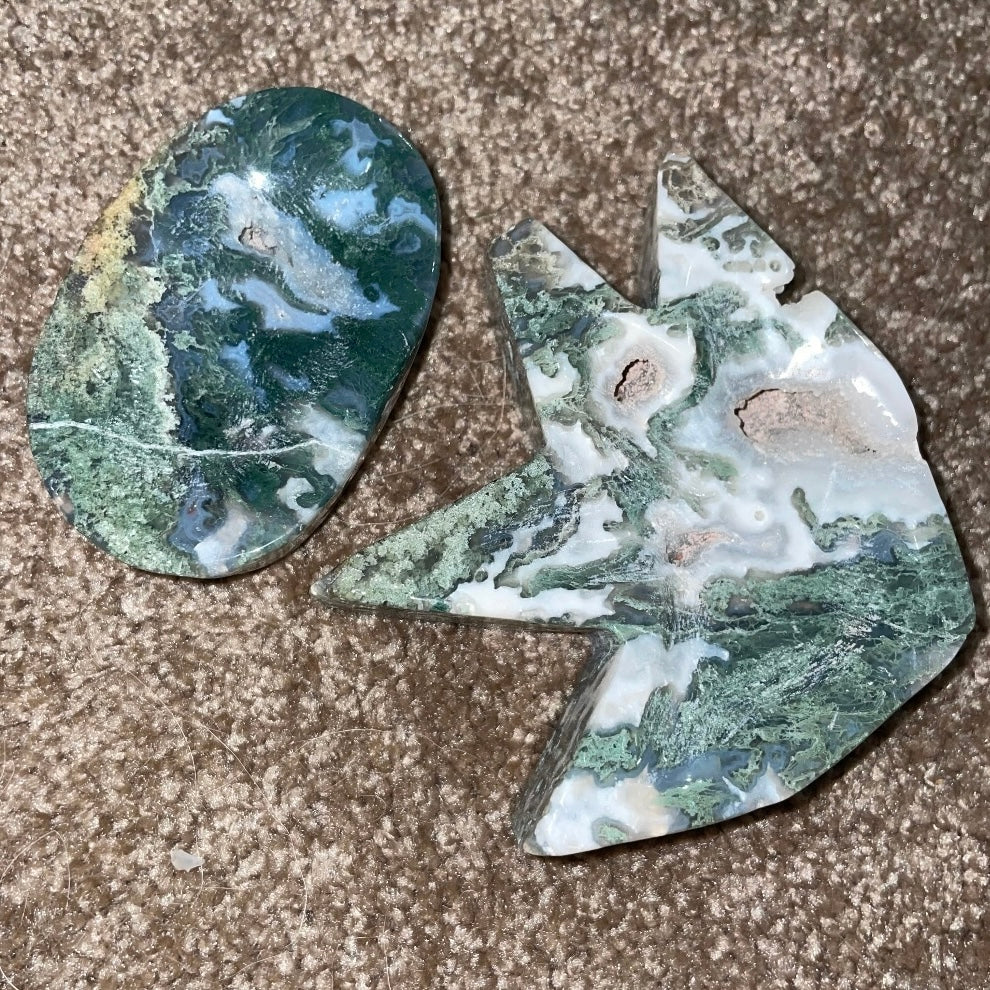 Crystal Bowls: Moss Agate