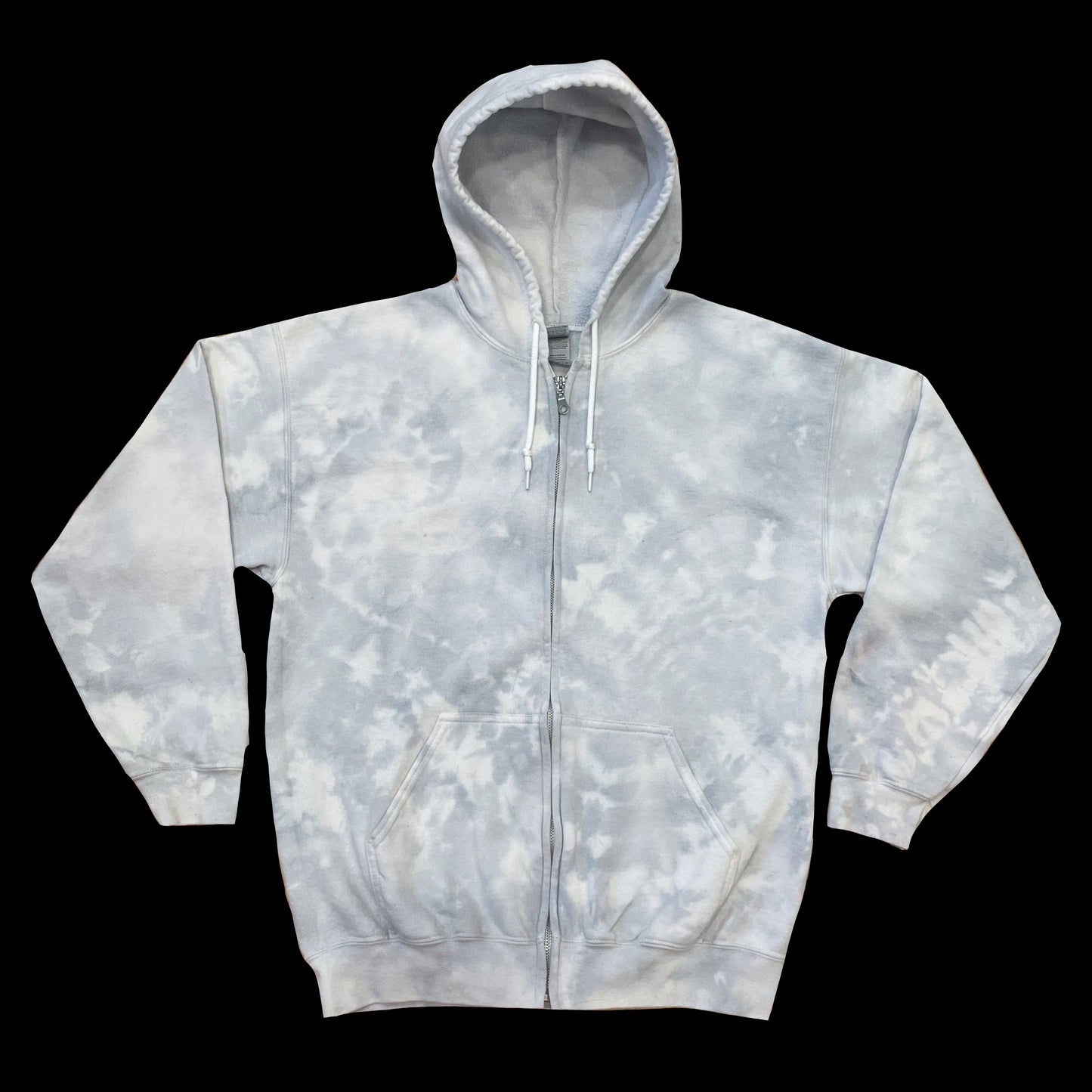 L zip-up hoodie: handmade tie-dye