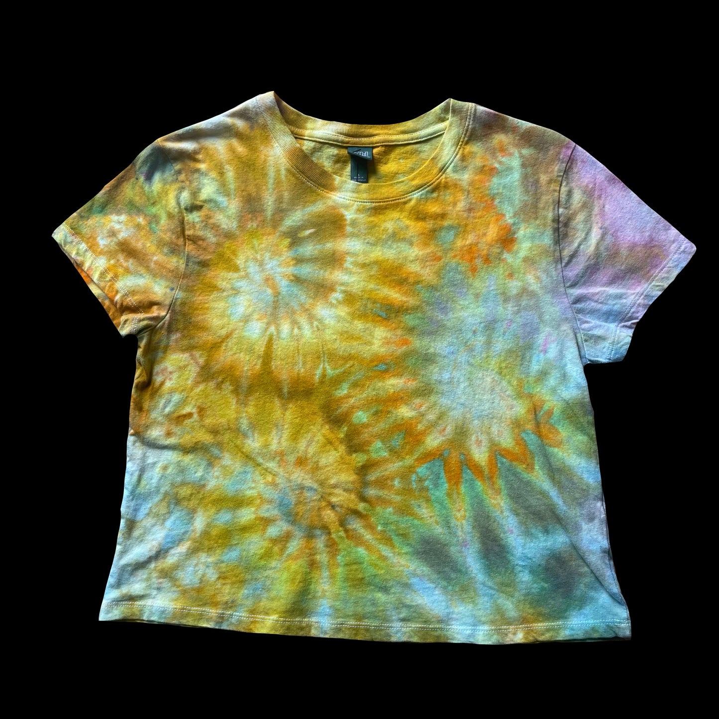 S cropped tee: handmade tie-dye