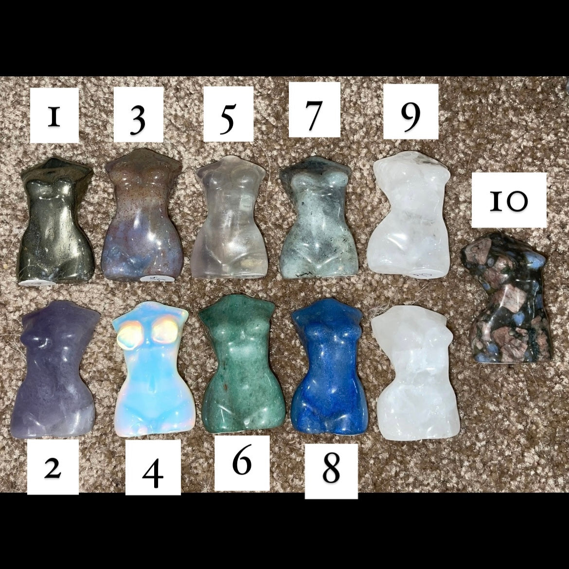 Body carvings: Medium