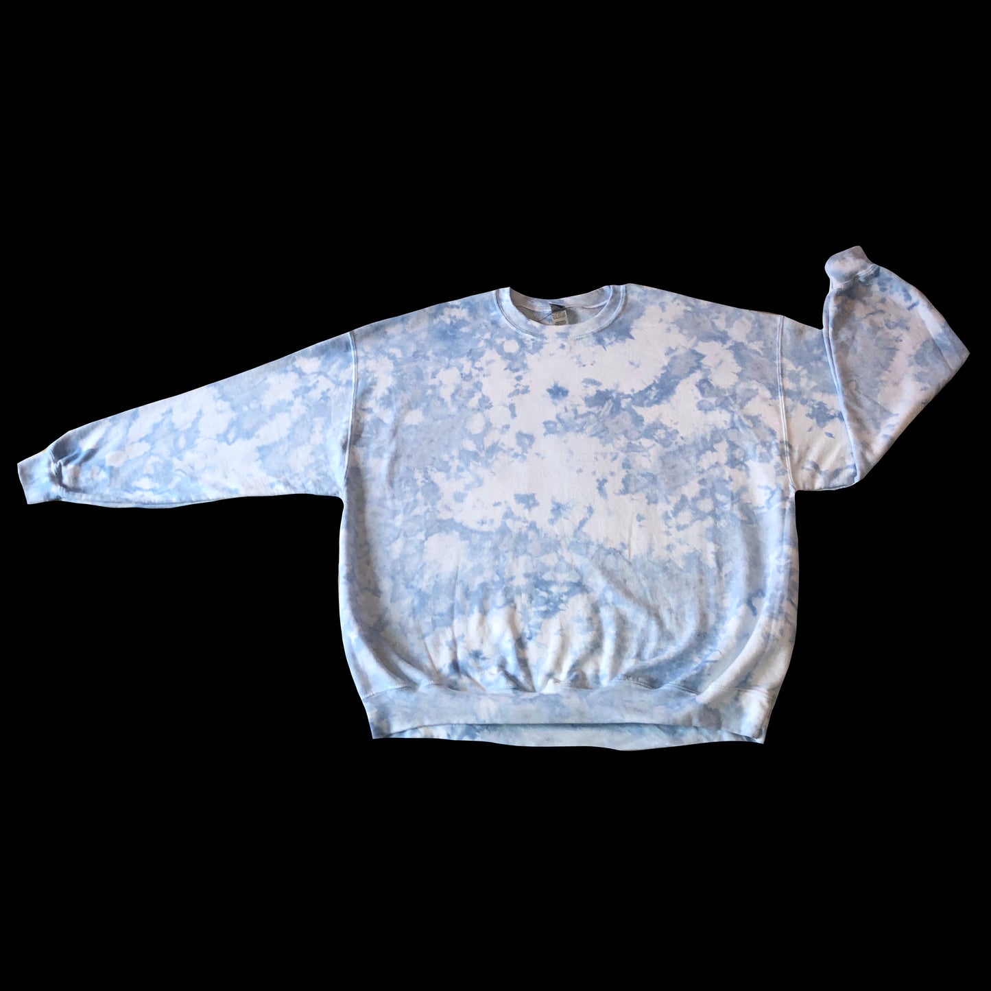 2XL blue crewneck sweatshirt: handmade tie-dye