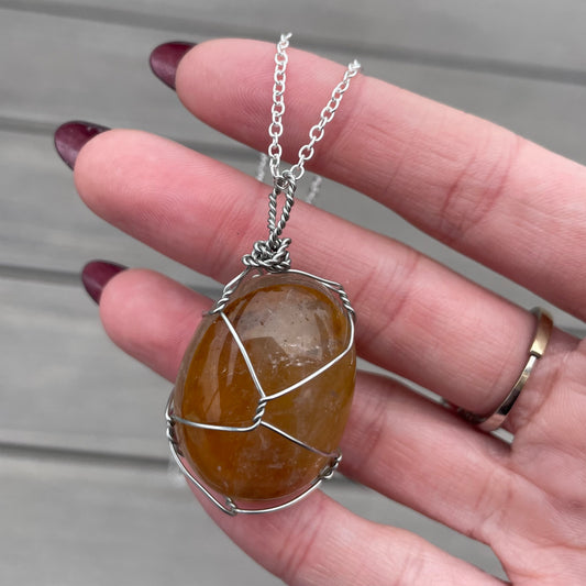 Tumbled Honey Calcite Necklace