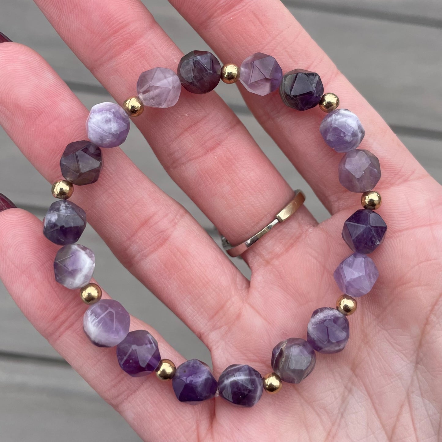 Aura Faceted Bracelet: Amethyst