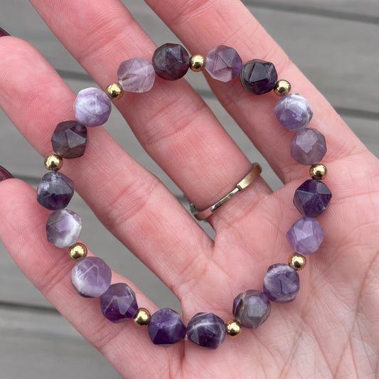 Aura Faceted Bracelet: Amethyst