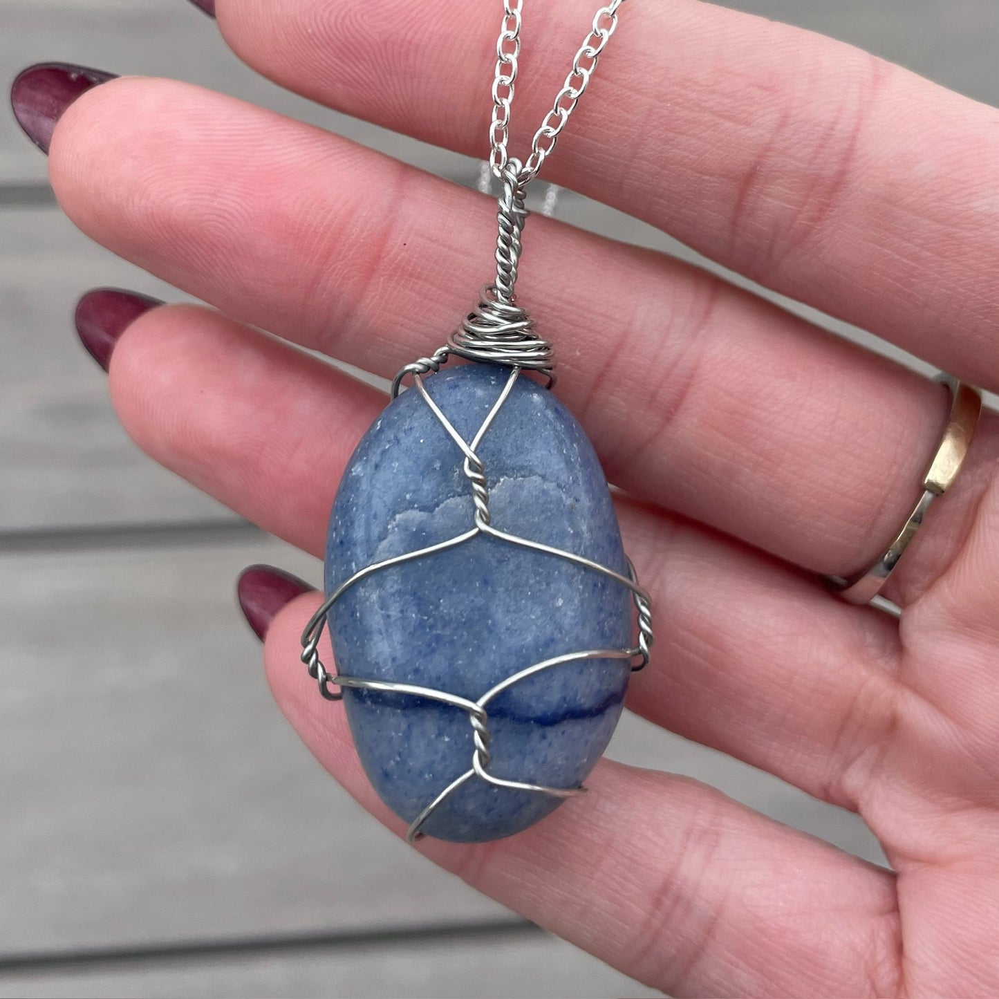 Tumbled Blue Aventurine Necklace