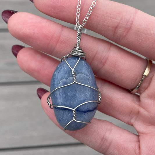 Tumbled Blue Aventurine Necklace