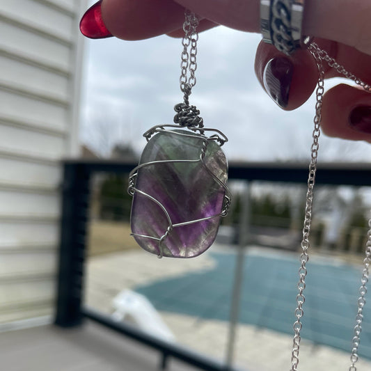Tumbled Fluorite Necklace