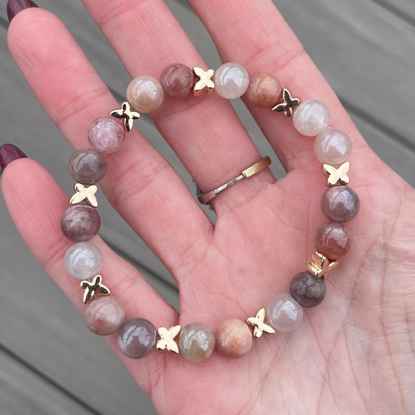 Aura Butterfly Bracelet: Sunstone