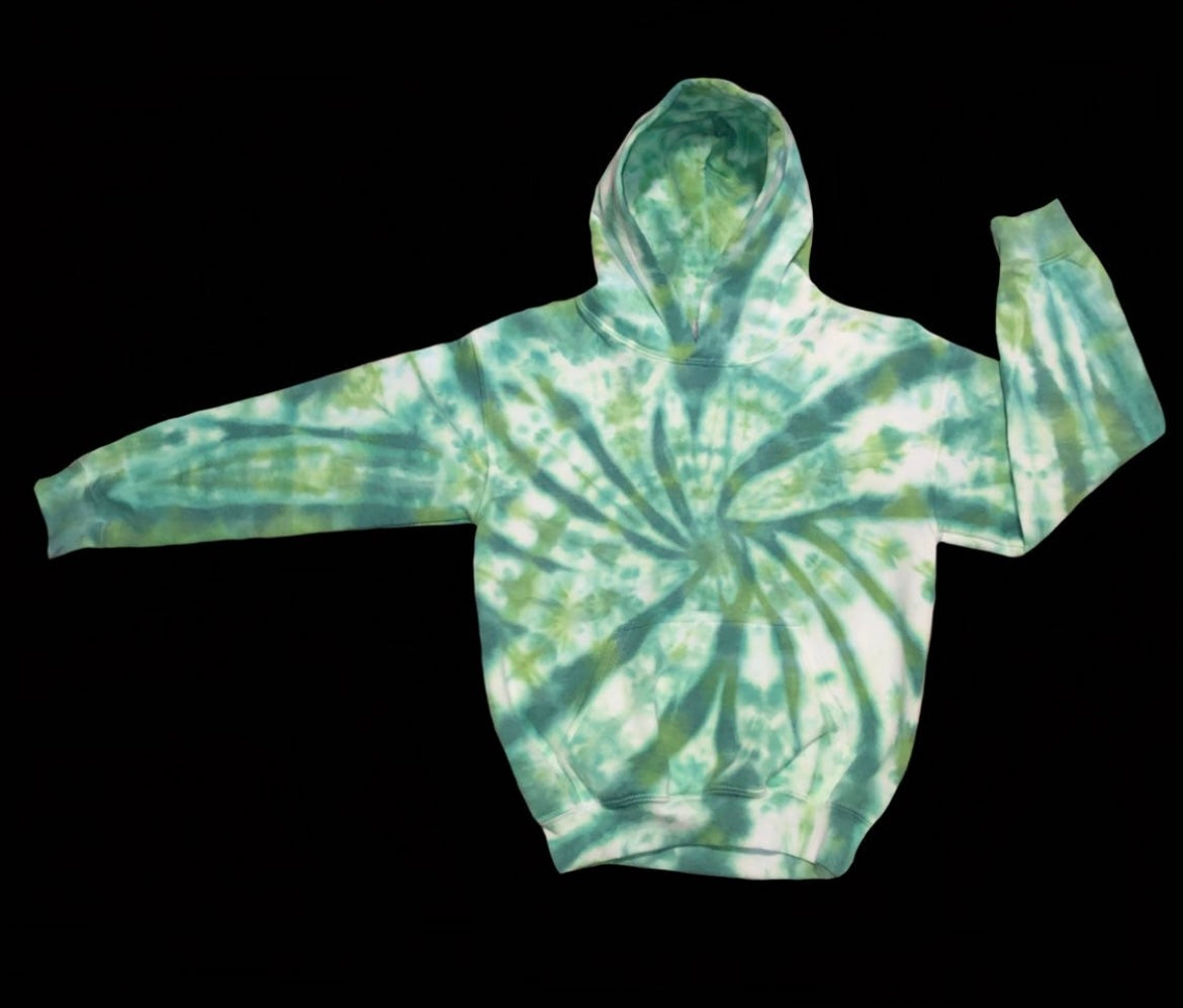 Youth S (6-8) hoodie: handmade tie-dye