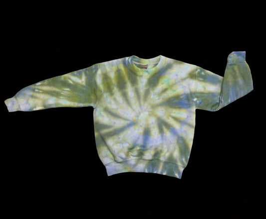 Youth XS (2-4) crewneck: handmade tie-dye