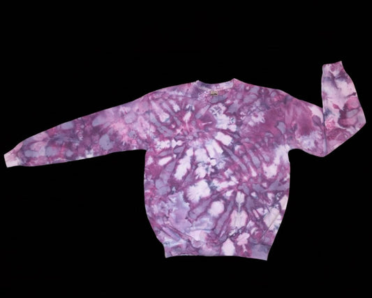 Youth L (14-16) crewneck: handmade tie-dye