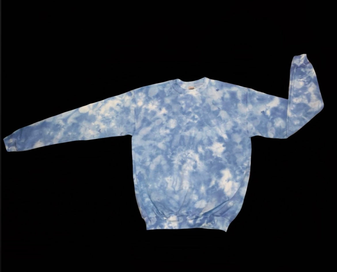 Youth XL (18-20) crewneck: handmade tie-dye