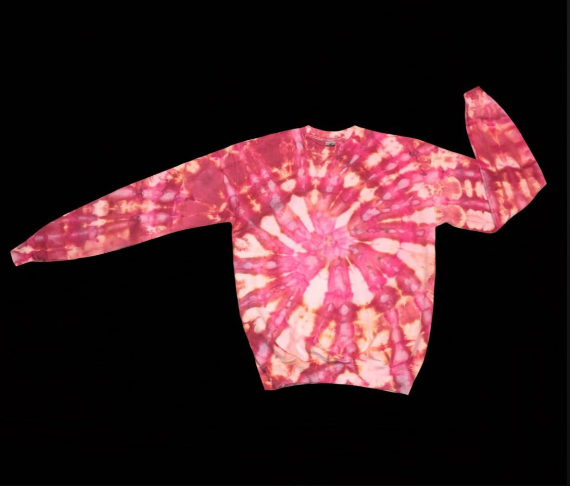 Youth XL (18-20) crewneck: handmade tie-dye