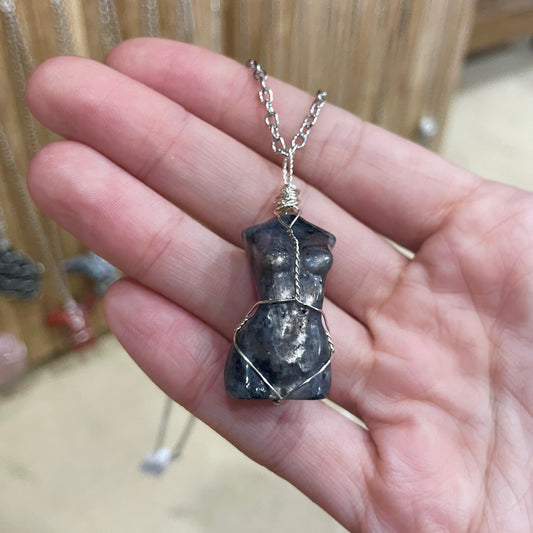 Body Necklace - Larvikite