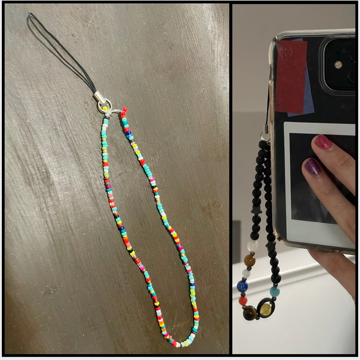 Phone Charm: Glass Beads