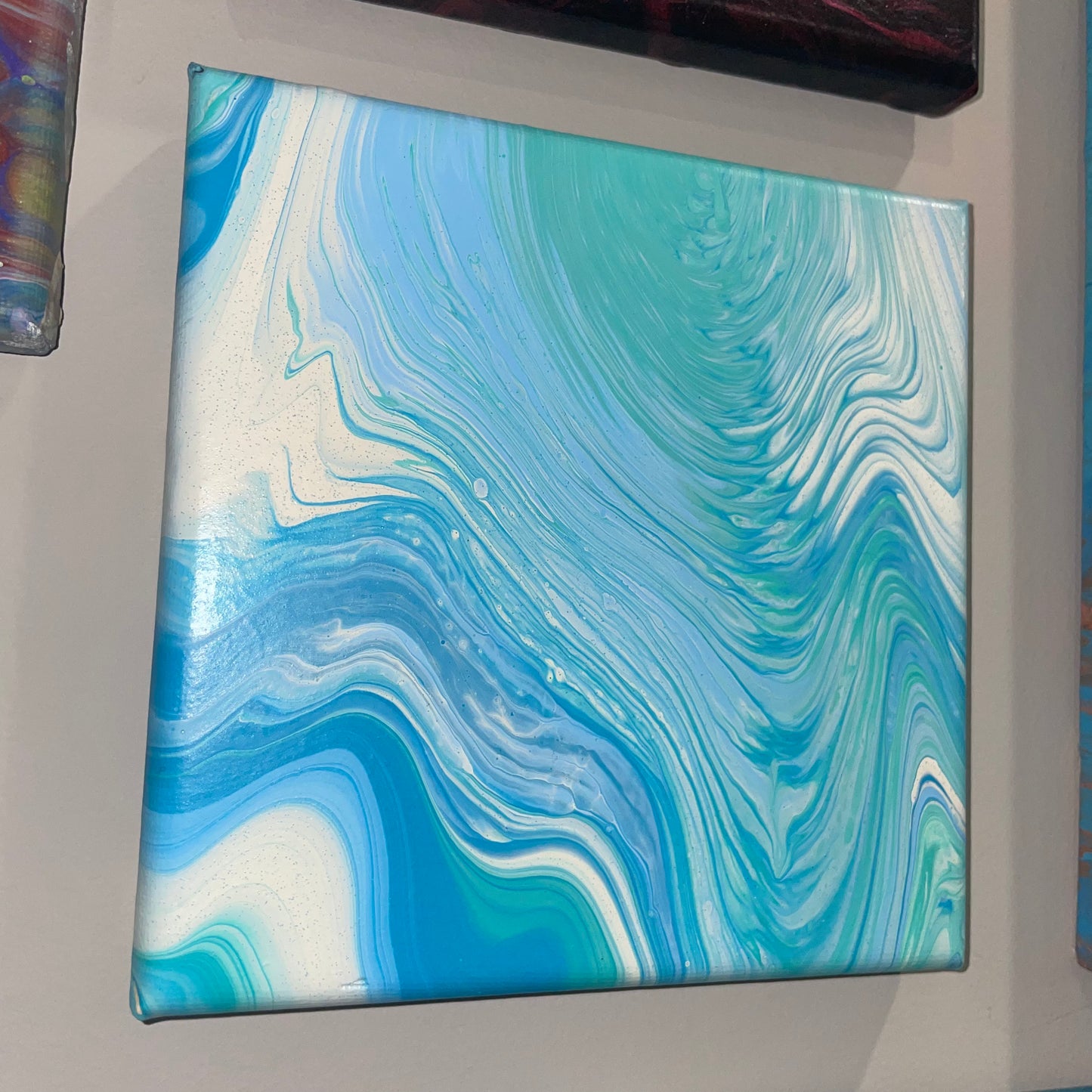 "Dream River" - 6x6 Acrylic Pour