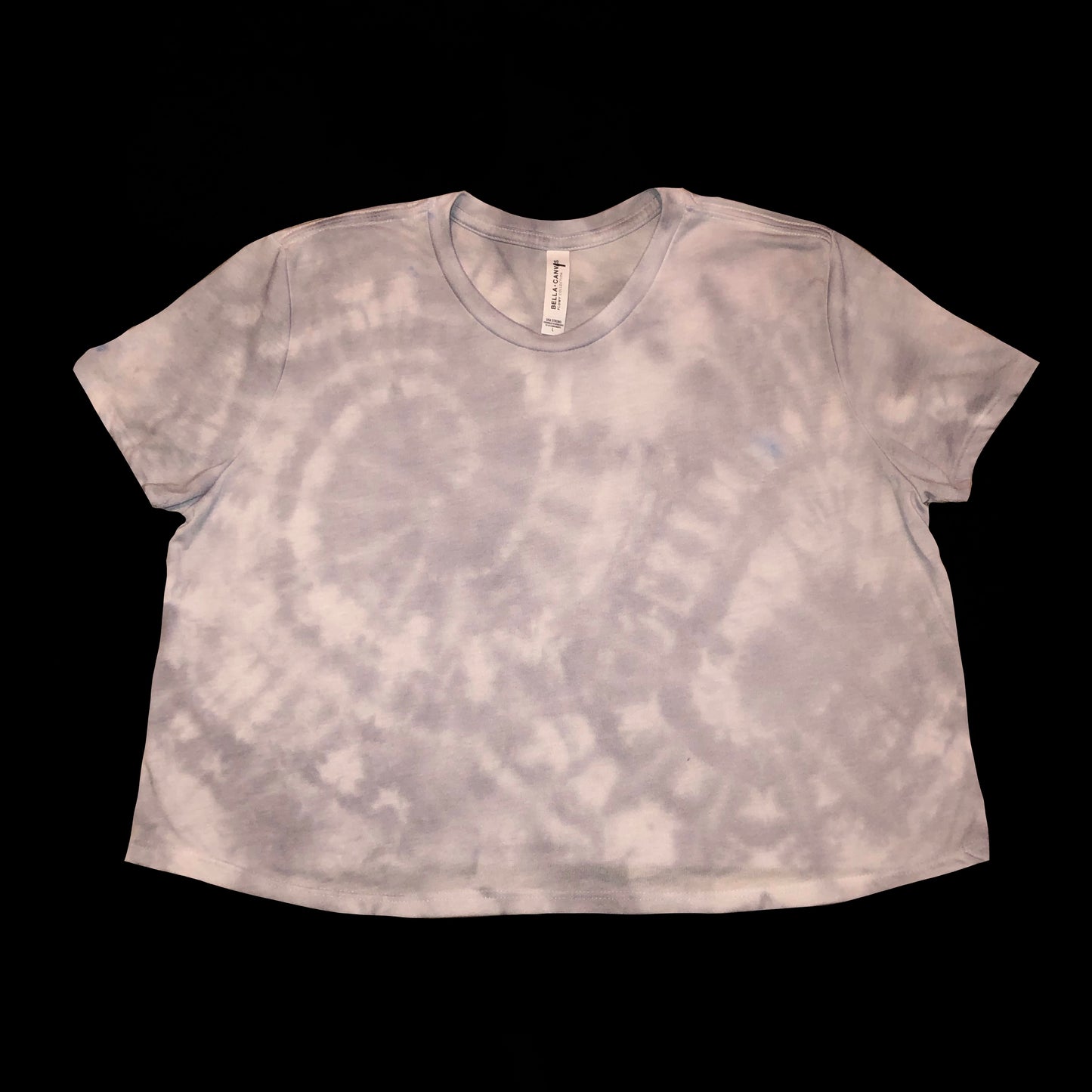 L cropped tee: handmade tie-dye