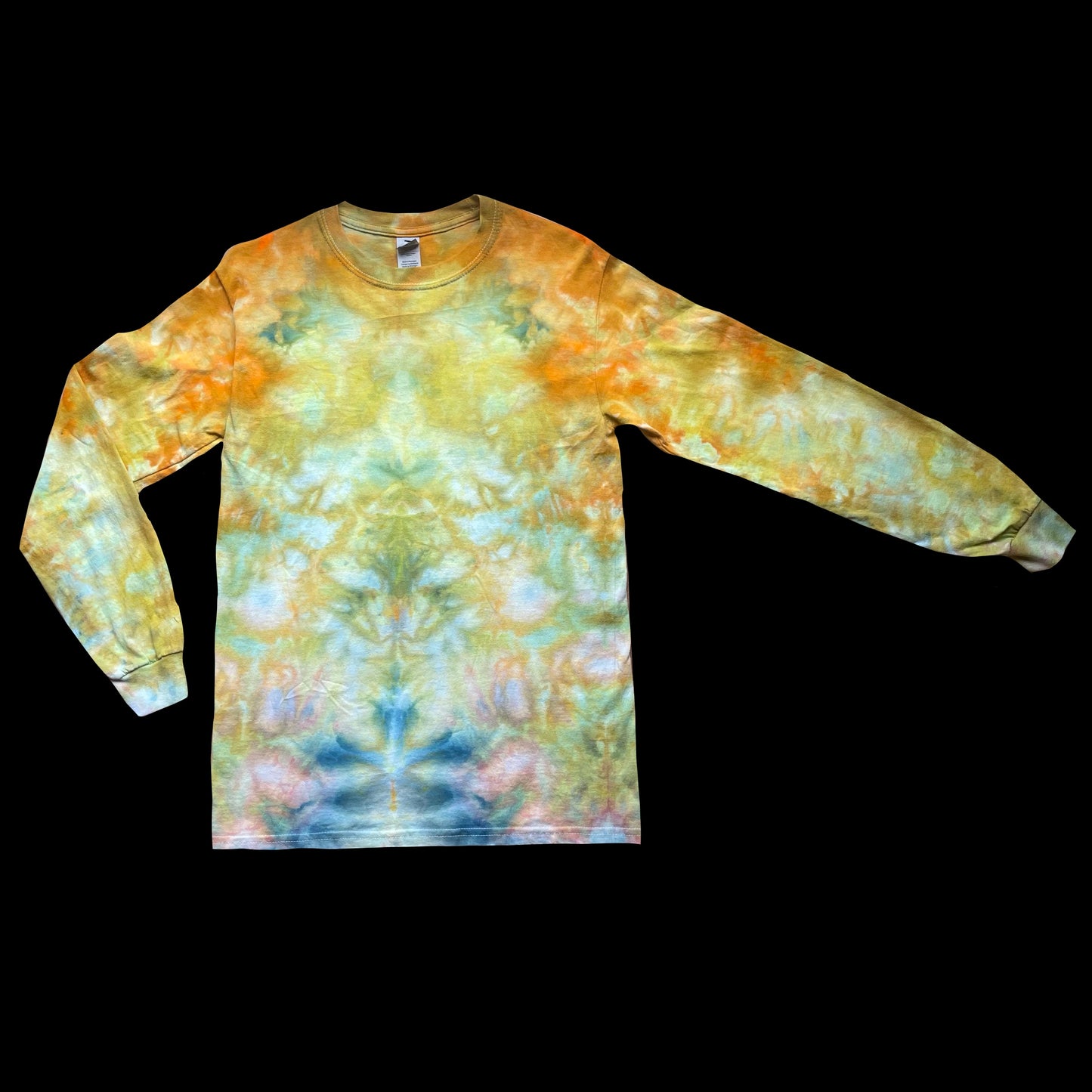 S long sleeve tee: handmade tie-dye