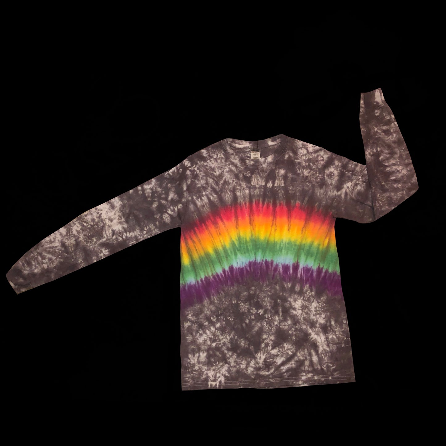 S long-sleeve tee: handmade tie-dye