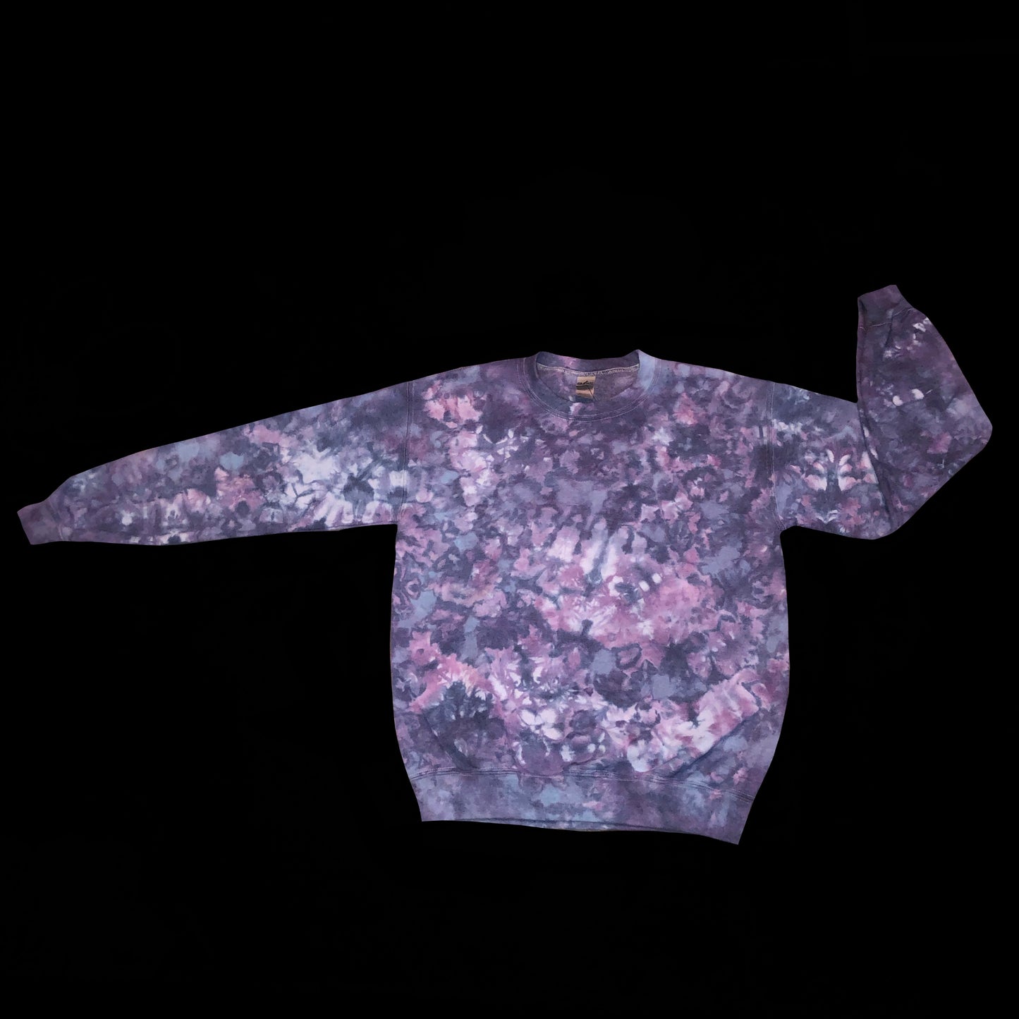 S crewneck sweatshirt: handmade tie-dye